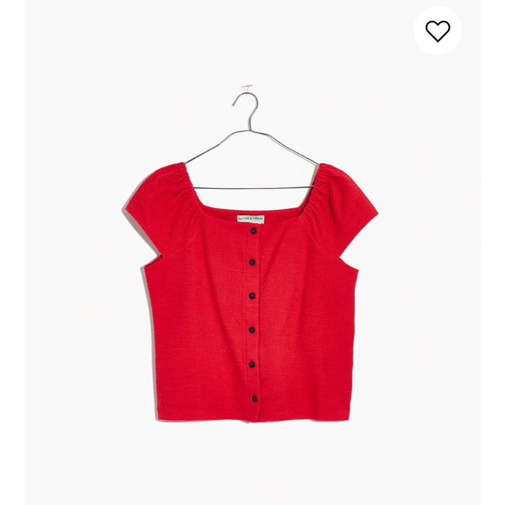 Madewell small NWT texture & thread top